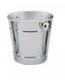 Ice bucket stainless steel with a groove - 1/7