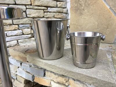 Ice bucket stainless steel with a groove - 3