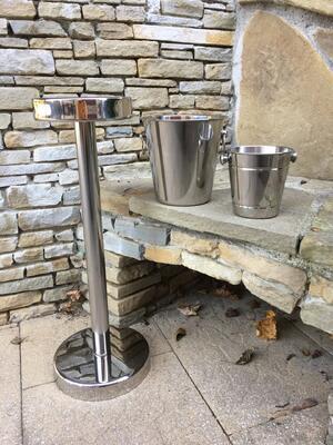 Ice bucket stainless steel with a groove - 6